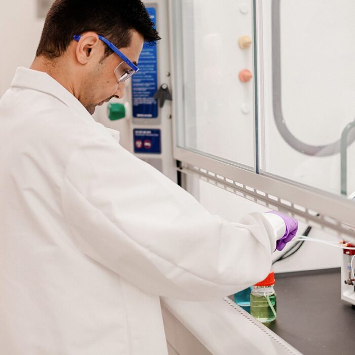 Young scientist works in laboratory for API Innovation Center