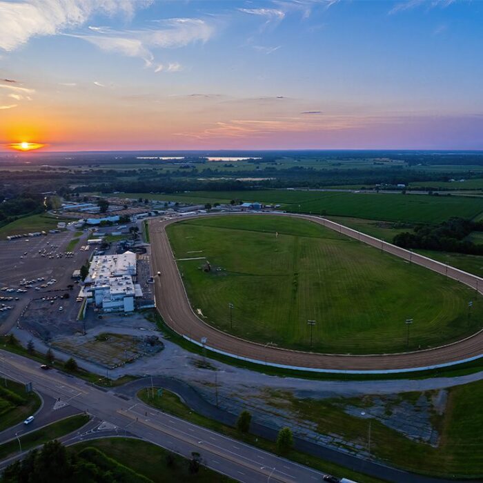 Aerial view of Fairmont Race Track in Illinois